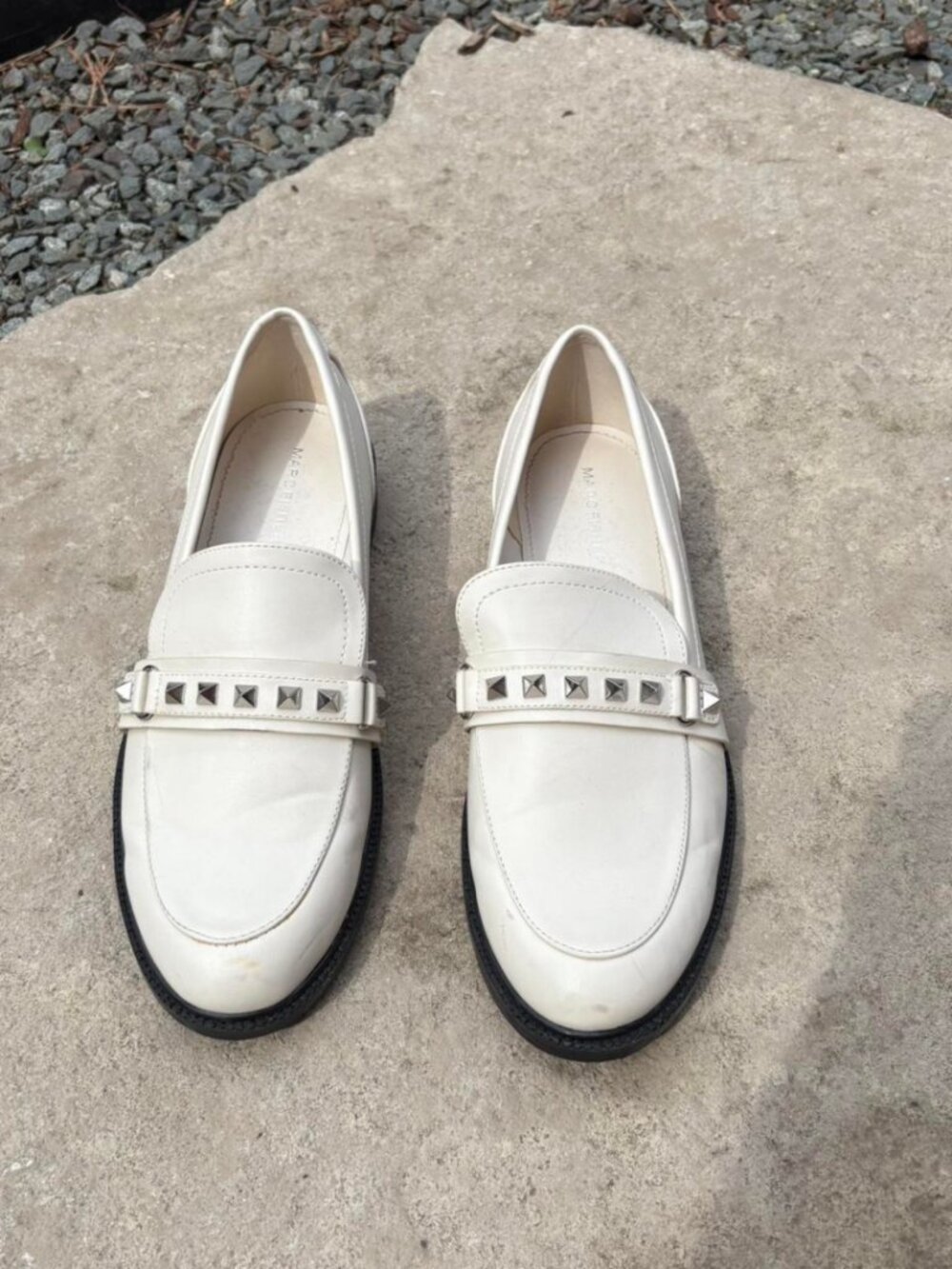 Marc Fisher Women's White and Cream Loafers